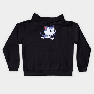 cute kawaii cat cartoon Kids Hoodie